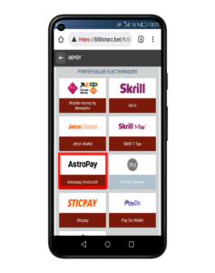 choisir la methode de payement